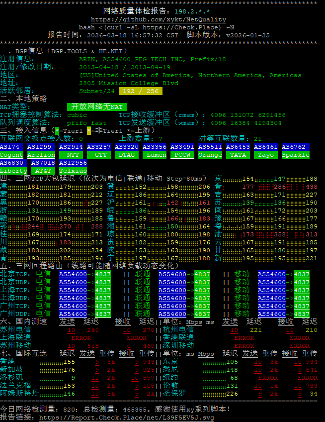 VPS国内三网测试脚本